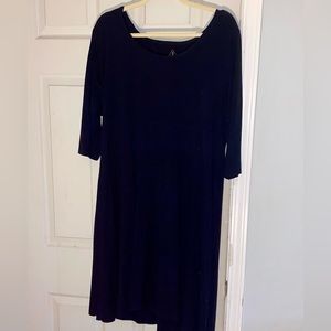 Blue Sky Canadian Brand Knee or Tea Length w Full Skirt Scoop Neck 3/4 Sleeve